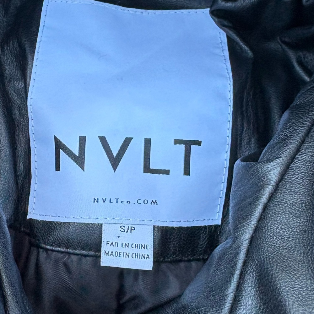 NVLT  - Faux Leather Puffer Jacket - size small - Picture 5 of 8